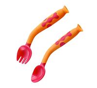 ibasenice Ensemble Cuillère Et Fourchette Pour Bébé 1 Ensemble Dustensiles Dapprentissage Pour Bébé Sûrs Et Non Pliables Pour Les Nourrissons