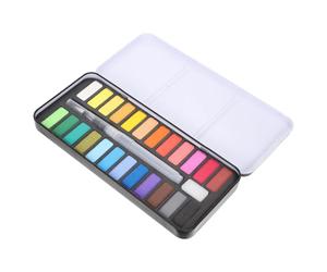 ibasenice Ensemble D'aquarelles Multifonction Portable Noir, Séchage Rapide | Plaque de Mélange Incluse, Plastique Fer Éponge, Usage Intérieur et Esquisse, Léger et Pratique