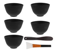 ibasenice Ensemble de 1 bol mélangeur en silicone réutilisable, avec spatule et bâtonnet pour la préparation et le service de masques faciaux, soins de la peau, loisirs créatifs, résine, peinture