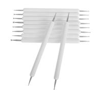 ibasenice Ensemble de 10 Stylets à Pointiller pour Mandala en Fer et Plastique, Outils de Précision pour Gaufrage et Peinture sur Pierre, pour Artistes et Loisirs Créatifs