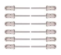 ibasenice Ensemble de 12 Embouts Emeri en Fer Argenté pour Machine à Ongles, Tête de Meulage Professionnelle Faible Friction et Chaleur, pour Faux Ongles Acryliques