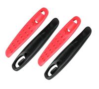 ibasenice Ensemble de 4 Démonte-pneus de Vélo en Plastique Solide, 2 Noirs 2 Rouges, Leviers Ergonomiques Légers pour Réparation Pneus Tubeless, Outil Portable Indispensable pour Entretien