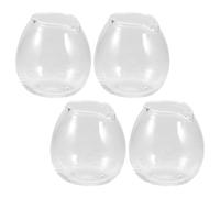 ibasenice Ensemble de 4 Pichets à Lait en Verre 20ml Légers et Faciles à Nettoyer, pour Camping et Fêtes, Style Compact et Raffiné, pour Sauce, Miel et Café