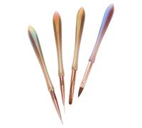 ibasenice Ensemble de 4 Stylos à Ongles Graffiti Colorés Pointes Multiples, Matériaux Métal et Polyester, Portable pour Usage Salon et Domicile, pour Artistes Professionnels et Débutants