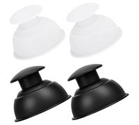 ibasenice Ensemble de 4 Ventouses Ventouses de Massage en Silicone Grosse Taille Anti- Réutilisable pour Stimulation des Méridiens et Bien-être Corporel Usage Corps et Visage Couleurs Noir