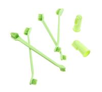 ibasenice Ensemble de 6 Brosses à Dents pour Chien Brosse Buccale Double Tête en Polypropylène Outil de Nettoyage Doux pour Chiens et Fournitures de Soin