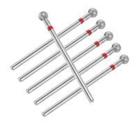 ibasenice Ensemble de 6 Forets à Ongles Sphériques en Diamant pour Manucure, Outils de Polissage en Métal pour Préparation et Retrait de Gel à Domicile Salon