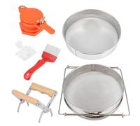 ibasenice Ensemble D'outils Apicoles 5 Pcs en Acier Inoxydable et Plastique, Outils à Main Légers et Faciles à Transporter pour Apiculteur, Matériel Apicole et Fournitures pour Apiculteurs