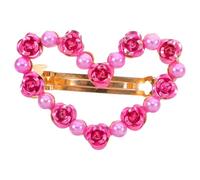 ibasenice Épingle à Cheveux en Alliage de Zinc Forme Cœur Creuse Strass, Barrette Mode pour Femmes, Maintien Sécurisé pour Soirées et Usage Quotidien