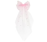 ibasenice Épingle à Cheveux Nœud en Tulle et Perles Élégante pour Mariage, Ne Tire Pas les Cheveux, Reste Bien en Place, Accessoire pour Cosplay ou Photo