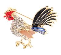 ibasenice Épingle Coq en Alliage de Zinc pour Femmes Effet Décoratif Délicat, Design Fin et Charmant, pour Vêtements Formels et Occasions de Noël
