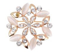 ibasenice Épingle Décorative en Alliage Blanc, Modèle Fleur Polyvalente et Compacte, Accessoire Mode pour Manteau et Châle Lors du Festival Moisson