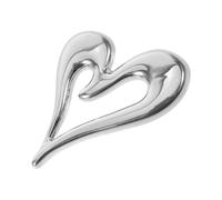 ibasenice Épingle en Alliage en Forme de Cœur Argenté, Minimaliste et Élégante, Épingle de Sécurité Confortable pour Femmes, pour Tenue D'affaires et Saint-valentin