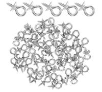 ibasenice Épingles à Œil Résistantes la Rouille 50pcs en Acier Inoxydable Argenté pour Connexion Sécurisée pour Fabrication de Bijoux Boucles D'oreilles et Colliers DIY