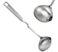 ibasenice et Design D'isolation en Acier Inoxydable Argenté de Séparation D'huile pour Ustensiles Cuisine et Soupe