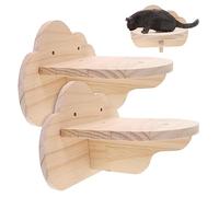 ibasenice Étagères Murales pour Chats, Marches pour Chat en Bois Nuage, Support Mural Stable, Lot De 2, Meuble Gain De Place pour Grimper Et Se Reposer, Adapté Aux Chatons D'intérieur