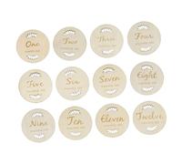 ibasenice Étape Mensuelle De Bébé Signe D'annonce De Naissance Disques D'étape De Bébé Cartes D'étape du Nouveau-né Souvenirs Cartes Nouveau-né Plaque Commémorer Nouveau Née en Bois
