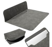 ibasenice Étui en Cuir pour Ordinateur Portable avec Pochette Zippée pour Adaptateurs et Souris, Protection Chocs, Léger et Facile à Transporter, Compatible 13.3 Pouces, Usage Professionnel