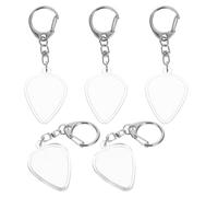 ibasenice Étui Porte-Médiators Transparent Porte-Clés Lot de 5 Accessoire Ergonomique pour Guitare Acoustique et Électrique Protection Anti-Rayures Rangement Portable pour Musiciens