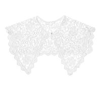 ibasenice Faux Col en Dentelle Blanche pour Femme Châle Élégant en Coton Respirant Facile à Mettre et Enlever pour Toutes Saisons et Fêtes
