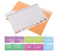 ibasenice Fiches de Recette pour en Papier Coloré Lot de 12 et Séparateurs Pratiques Organisation Usage à Terme Cuisine Maison