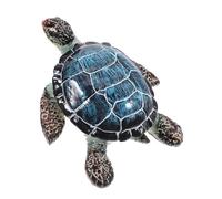 ibasenice Figurine de Tortue Marine Bleue pour Décoration Aquarium et Jardin, Miniature en Résine Réaliste, Ornement Décoratif Polyvalent, Statuette Légère et Vivante