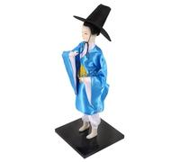 ibasenice Figurine Décorative Hanbok Coréen Homme Sculpture Traditionnelle Colorée Ornement de Bureau et Décoration Dintérieur Unique