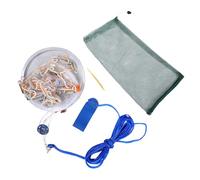 ibasenice Filet de coulage à de en Aluminium américain piège à Poisson Filet de pêche coulé épervier à appâts épuisette Facile Épuisette à vairon à appât Acier Blanche