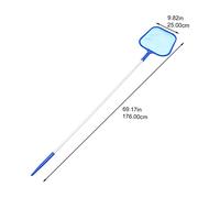 ibasenice Filet De Nettoyage pour Piscine Manche 5 Sections en Alliage D’Aluminium, Maille Fine Nylon Et PP, Épuisette Feuilles Étang pour Entretien Facile des Bassins