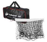 ibasenice Filet Facile à Installer Maille Fine Polyester Noir de Volley-Ball Pliable, Filet de Beach-Volley pour Badminton et Tennis, Extérieur et Plage