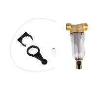 ibasenice Filtre pour Équipement Domestique Purificateur Eau de Robinet avec Système de Nettoyage par Rétro Lavage Élimine Sédiments et Impuretés Design et Durable