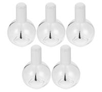 ibasenice Flacons de Vernis à Ongles avec Pinceau et Bouchon en Verre de 75ml Lot de 5 Rechargeables Étanches et Pratiques pour Salon Professionnel ou Voyage