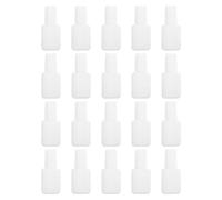 ibasenice Flacons de Vernis à Ongles Étanches Outil Léger Lot de 20 10ml en Abs Blanc Rangement et Mélange de Liquides pour Manucure DIY pour