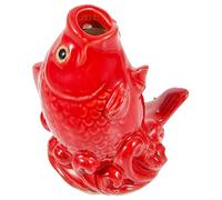 ibasenice Fontaine Décorative Buse De Pulvérisation en Céramique pour Bassin Jardin, Statue Ornementale Carpe 10 Cm, Usage Extérieur Et Intérieur, Décoration Bassin Aquatique