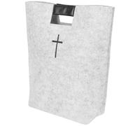 ibasenice Fourre-Tout Feutré pour Bible avec Capacité Spacieuse Cabas Religieux pour Femmes et Hommes Design Croix Creuse pour Église et Courses Quotidiennes et Pratique