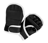 ibasenice Gants de Boxe Demi Doigt Éponge et Oxford Gants Entraînement pour Kickboxing Ajustables et Durables pour Adultes Équipement de Sparring Sportif