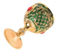 ibasenice Gobelet à Réutilisable 30 Ml en Alliage Solide Vert, Petit Verre à Liqueur Design Rétro Européen Vintage, Facile à Tenir pour Fêtes et Mariages