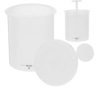 ibasenice Gobelet Mousseur à Bulles Visage en Plastique Blanc, Formation de Mousse et Rapide, Lot de 2pcs pour Maison et Voyage
