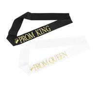 ibasenice Graduation Theme Shoulder Straps 2pcs, Cloth, Versatile Pairing, for Various Occasions, Prom King and Queen Banquet Props