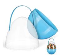 ibasenice Grand Œuf de Pâques Plastique 25 Cm avec Poignée, Boîte à Bonbons Décorative à Ouverture Rotative, Panier Réutilisable pour Chasse aux Œufs, Décor Festif et Rangement Surprises