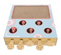 ibasenice Griffoir pour Chat en Carton, de Chasse à Taupe, Bois | Structure ABS et Papier Ondulé, Base Stable Équilibrée, pour Séances D'entraînement et Jeu Intérieur