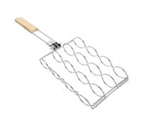 ibasenice Grille à Maïs Pliable en Fil Métallique Épais pour Barbecue en Extérieur, Outil De Grillade Portable 1 Pc, Cuisson Uniforme pour Fêtes, Camping Et Réunions