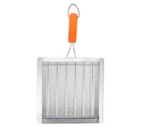 ibasenice Grille de Barbecue Pliable Portable avec Poignée en Bois Ergonomique, Ustensile de Cuisson Compact pour Camping, Ventilation Optimale et Résistance Haute Température, Cuisine