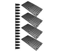 ibasenice Grille de Filtration avec Support en Plastique Noir pour Aquarium 4 Pièces Installation Facile, Adaptée à L'isolation en Élevage Supports de Filtration