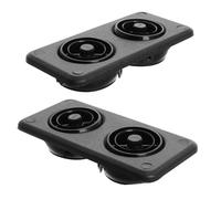 ibasenice Grilles D’Aération Doubles Rondes Noires pour Toit de Camping-Car 2 Pièces Ventilation de Voiture Couvercles de Bouches D’Aération de Climatiseur Compatibles Ventilateurs de