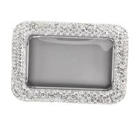 ibasenice Guitar Pick Holder Tinplate with Rhinestone and Window Portable Compact Plectrum Storage Case for Electric Acoustic Bass Guitar and Ukulele