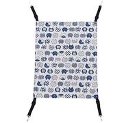 ibasenice Hamac pour Chat Lin Respirant Double Face Lit Suspendu Confortable et Lavable Motif Tête de Chat Mignon Moyenne Adapté pour Chatons Toute Année