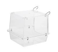 ibasenice Hanging Bird Parrots Bath Cube pour Oiseaux Accessoire De Douche pour Cage pour Perroquets Et Petits Oiseaux Matériau Transparent pour Observer Bain