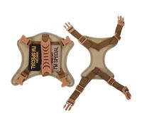 ibasenice Harnais Chat Tactique Réglable Anti-Fugue avec Gilet Rembourré Beige Harnais Chien pour Dressage Système Sécurisé pour Promenades Extérieur