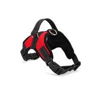 ibasenice Harnais Chien Moyen et Grand Oxford Rouge Harnais Traction Confortable avec Boucle à Détachement Rapide pour Promenade et Liberté de Mouvement